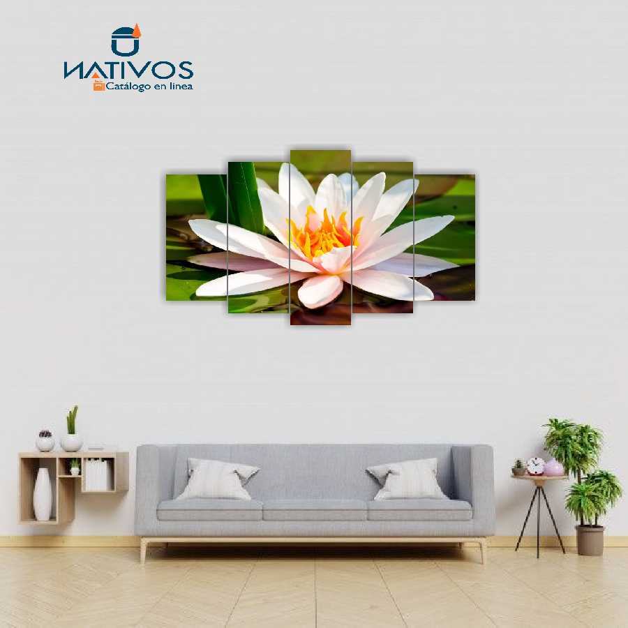 Cuadro decorativo flor blanco (000200)