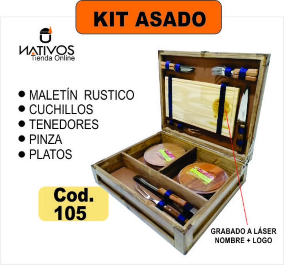 Kit asado maletin (105)