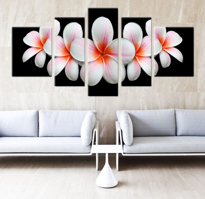 Cuadro decorativo flor blanca  (00059)