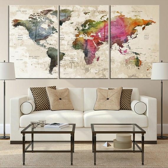 Oferta Cuadro decorativo mapa mundi (00071)